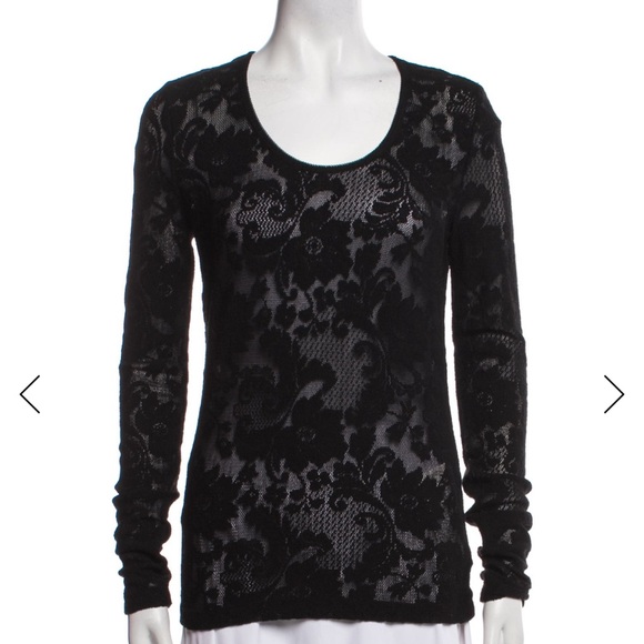 Dolce & Gabbana D&G Lace Scoop Neck Top - Picture 1 of 3